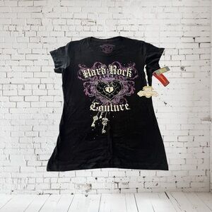 Hard Rock Cafe Black, Pink and Gold Graphic by Tee New With Tags Size M